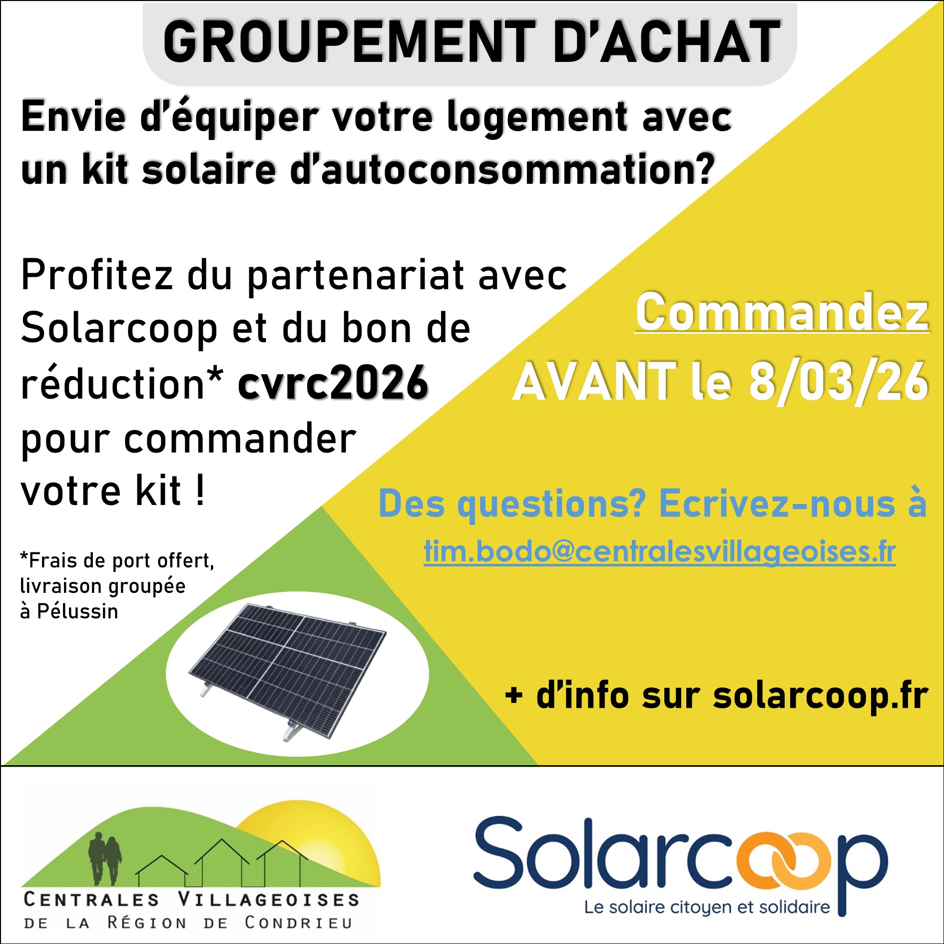 Commande Kit PV 2026 